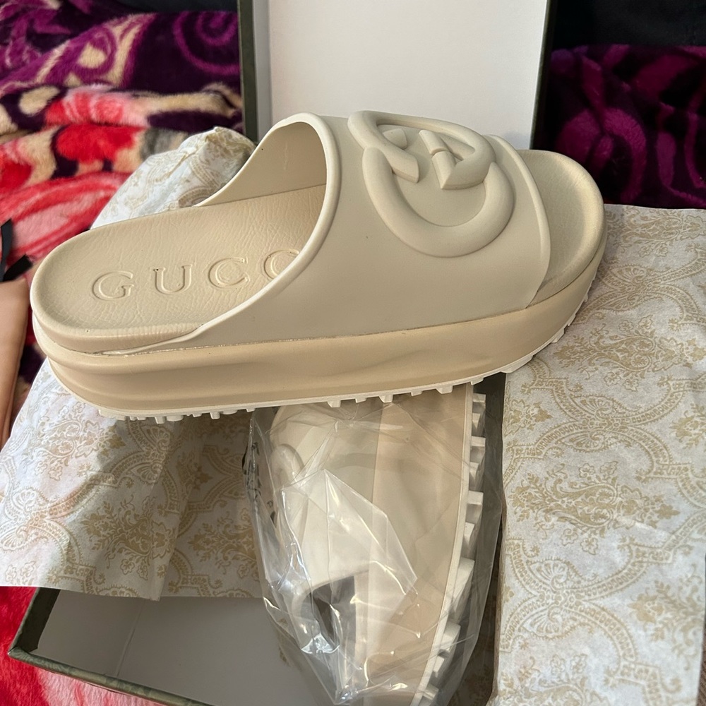 Gucci platform slides